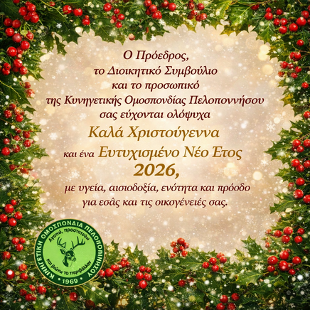 Καλά Χριστούγεννα και Ευτυχισμένο Νέο Έτος 2026